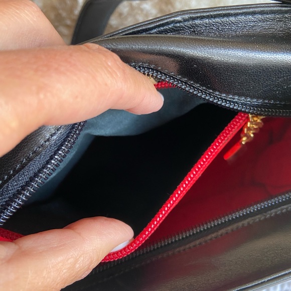 Enrico Castoldi Black Herringbone NAPA Leather & Suede bag Made in Italy NWT NWT - Picture 8 of 13